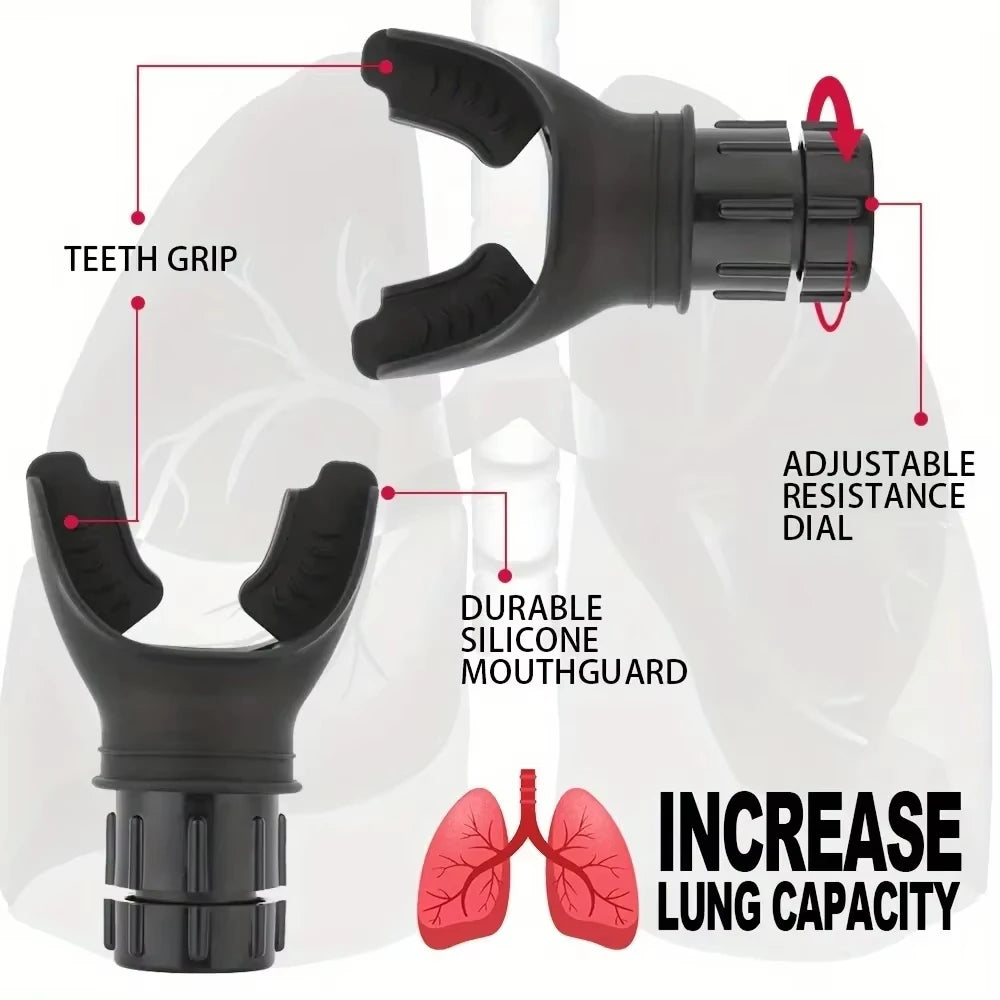 Breathing Exercise Lungs Portable Breath Outdoor Fitness Exerciser Device Endurance Workout Device With Adjustable Resistances