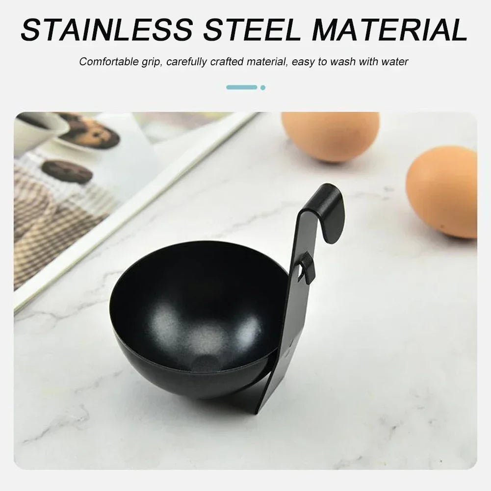 1-2pcs Poached Egg Cup Stainless Steel Poaching Cups High Temperature Resistance Egg Cup Kitchen Tools Egg Boiler Cooking Cups
