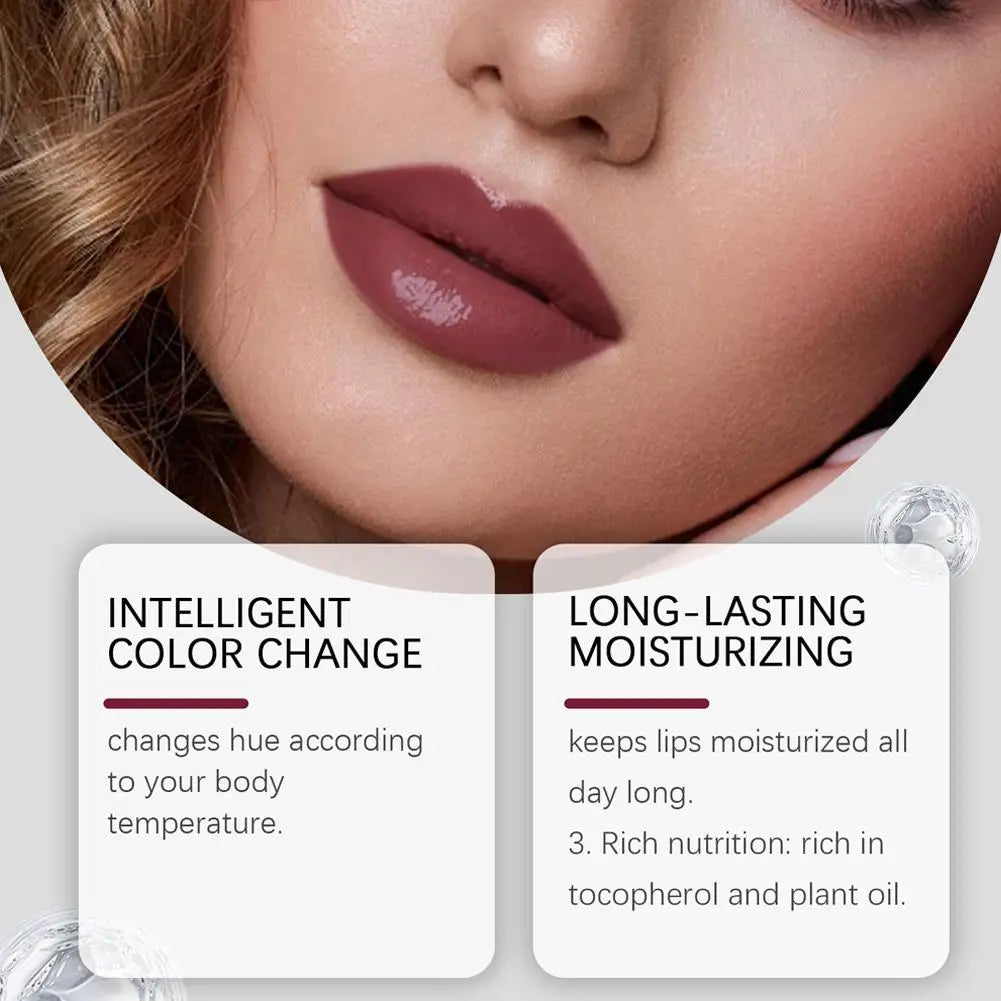 Temperature-Sensitive Color-Changing Lipstick Deeply Nourishing Prevents Dryness And Cracking Fades Lip Lines Locks In Moisture