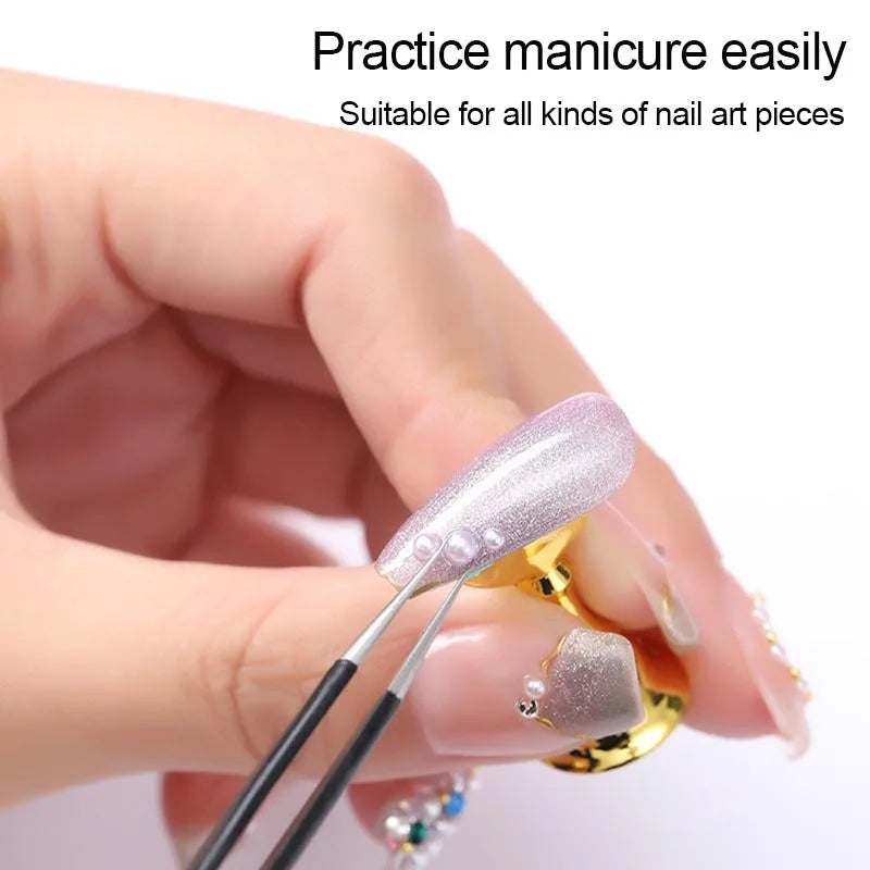 New 5pcs Magnetic Nail Stand Sample Nails Display Nail Polish Holder Nail Magnet Tips Reusable Putty MJZSJ03