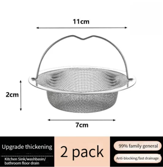 Stainless Steel Sink Filter Mesh Shower Floor Drain Hair Catcher Stopper Food Slag Drainer for Kitchen Bathroom Accessories
