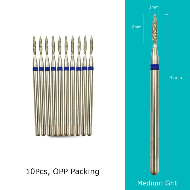 HYTOOS Nail Drill Bits Diamond Cutters for Manicure Cuticle Burr Milling Cutter for Pedicure Nails Accessories Tools