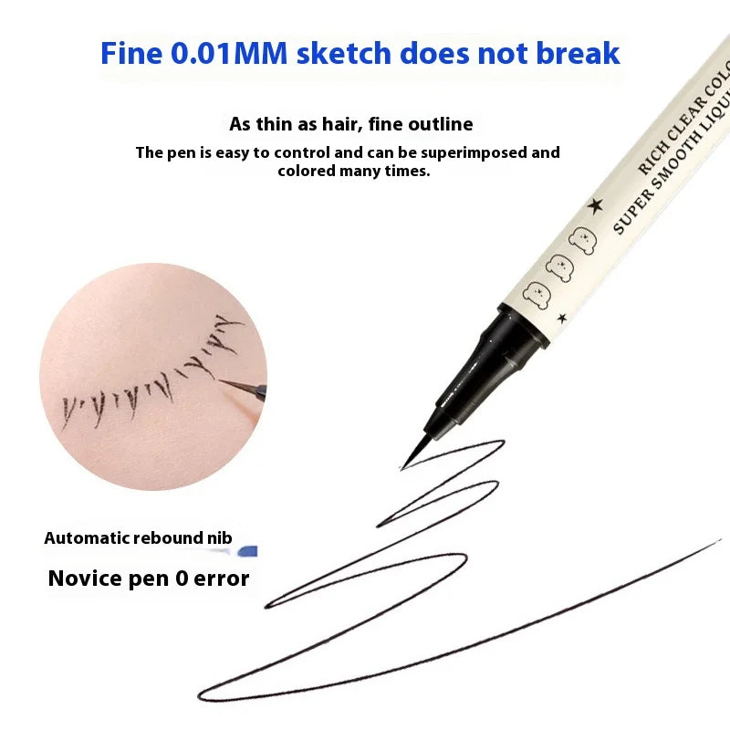 Cute Bear Waterproof Long-Wearing Liquid Eyeliner Makeup Quick-Drying, Smudge-Resistant,  Formula for Sensitive Eyes Cosmetics