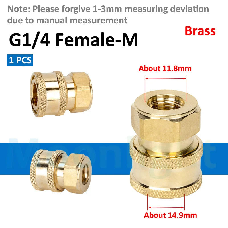 1/4" 3/8" 1/2" High Pressure Quick Connector Car Washer Adapter Water Gun Hydraulic Couplers Couplings for Garden Irrigation
