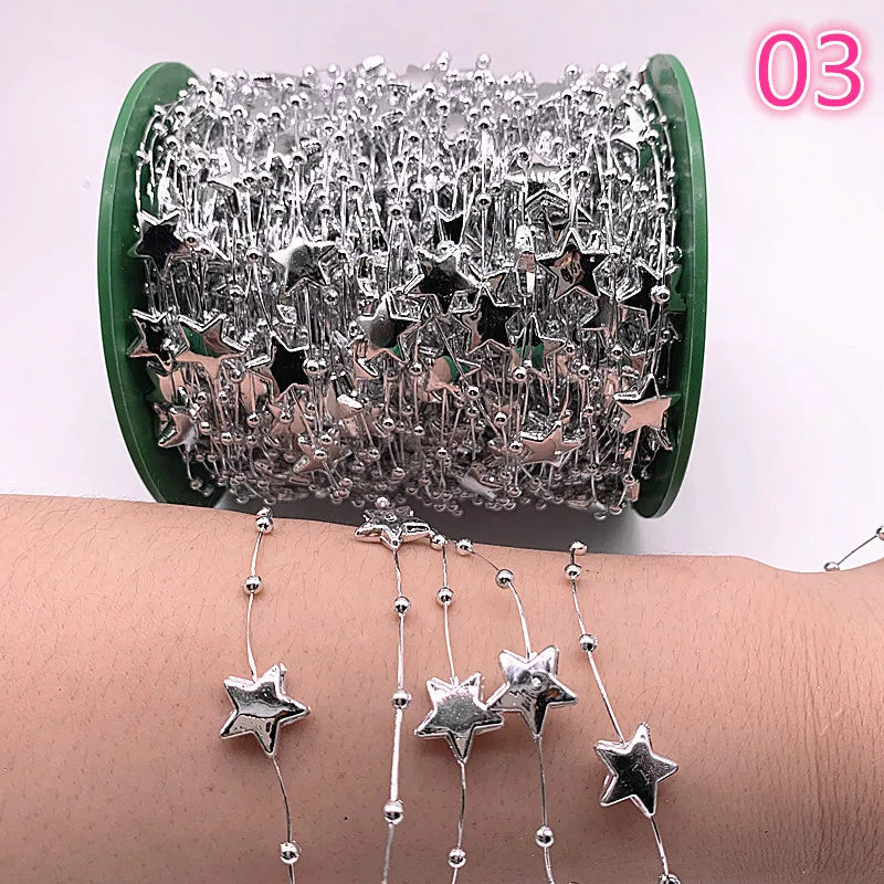 NEW 5yards Fishing Line Artificial Pearls Flower Beads Chain Garland Flowers Wedding Party Decoration Diy