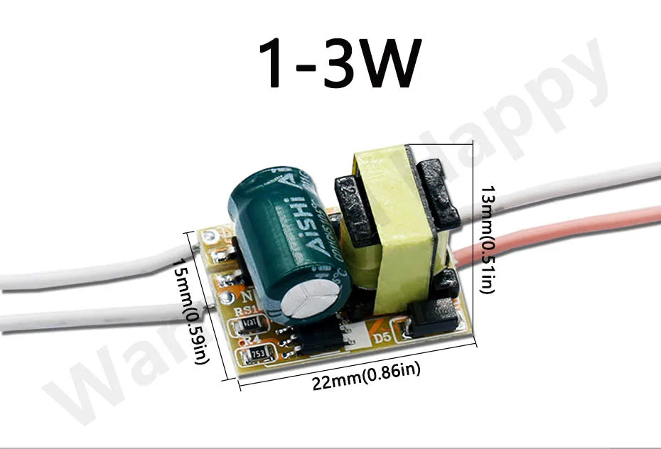 LED Driver 220V LED Power Supply 1-3W 4-7W 8-12W 15W 18W 24W 25W 30W 36W 300mA with Built-In Transformer Module LED Driver Board