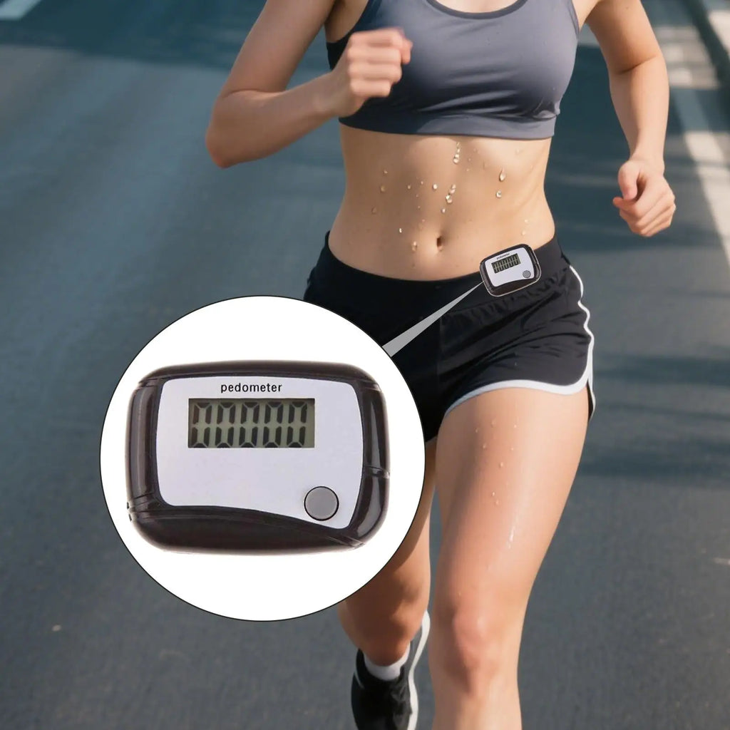 Pedometer for Walking Digital Fitness Sports Walk Meter 3D Step Pedometer for Sports Running Training Hiking Backpacking Travel