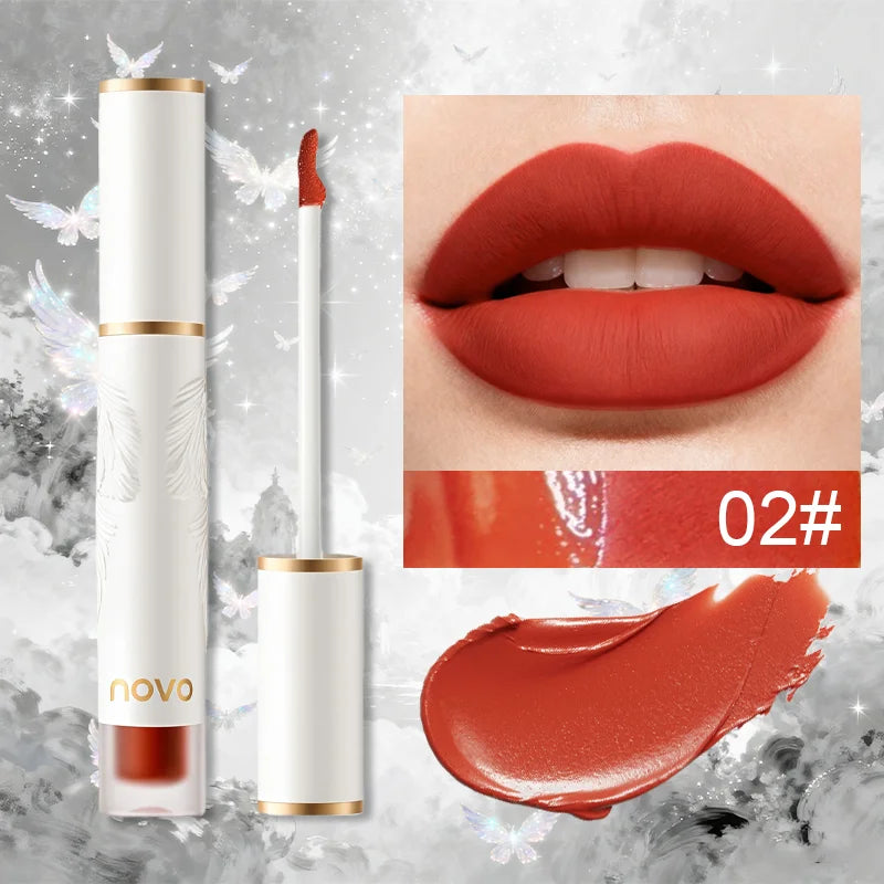 Matte Liquid Lipstick Makeup, Waterproof Non-fading Non-stick Cup, Smooth Misty Finish for Fuller Lips, Rich Color Rendering