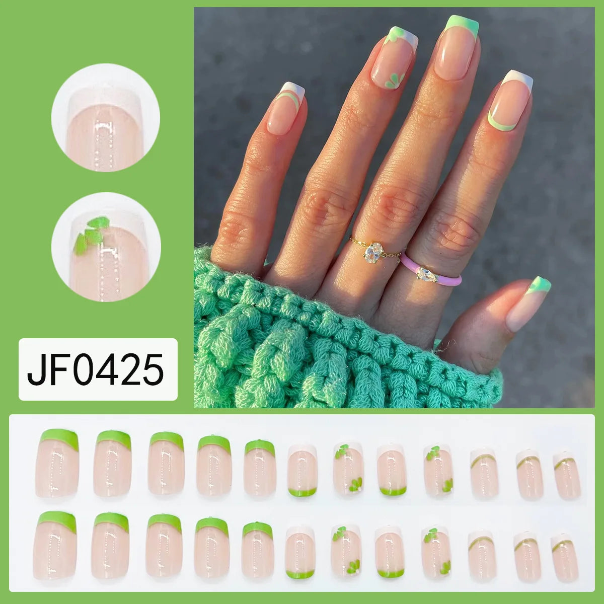 24Pcs/Set Love Ballerina Press on Nails Sets Free False Nails Adhesive Full Cover Artificial Art Fake Nail Professional Material