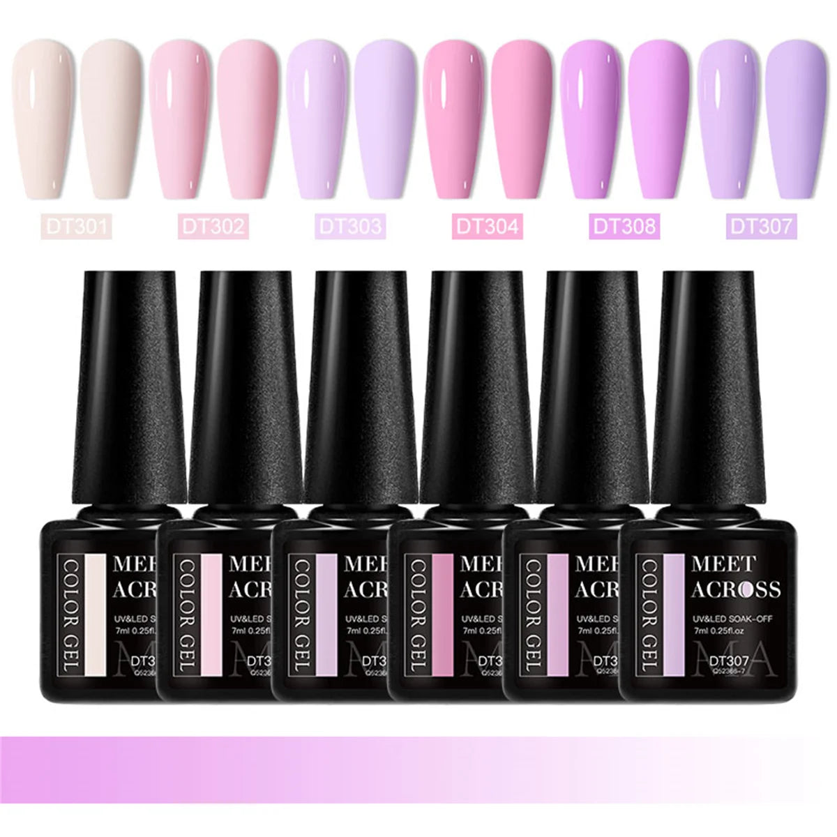 6pcs Gel Nail Polish Set HEMA Free 7ml Semi Permanent Soak Off UV Gel Varnish Nail Art Decoration Summer Nails Nail Supplies DIY