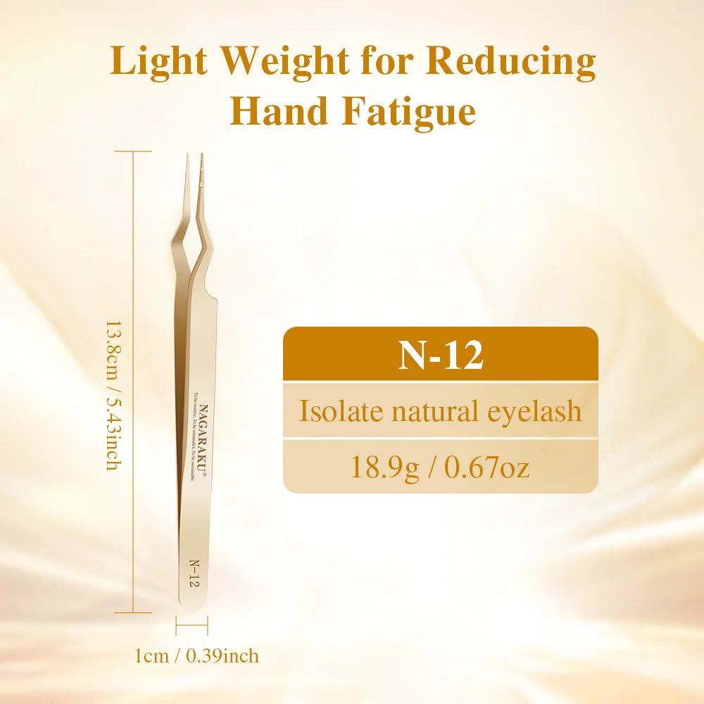 NAGARAKU Eyelash Extension Tweezers Makeup Stainless Steel Eyelash 3D accurate Clip