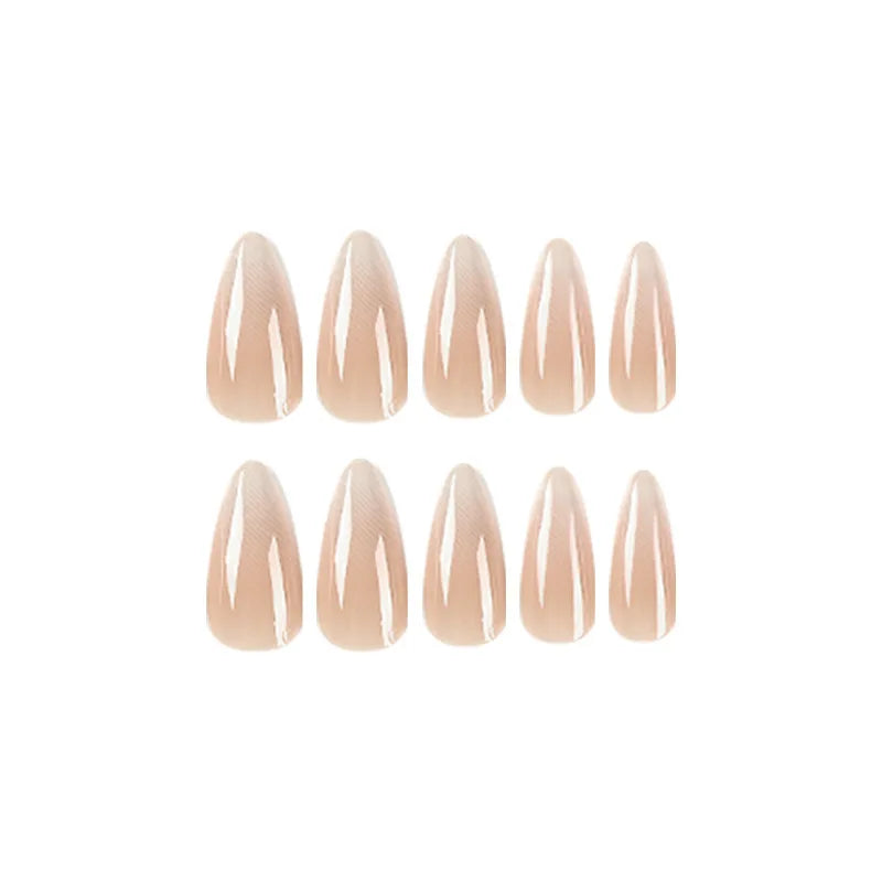 24 almond-drop-shaped false nails, 1 jelly glue sticker + 1 nail file