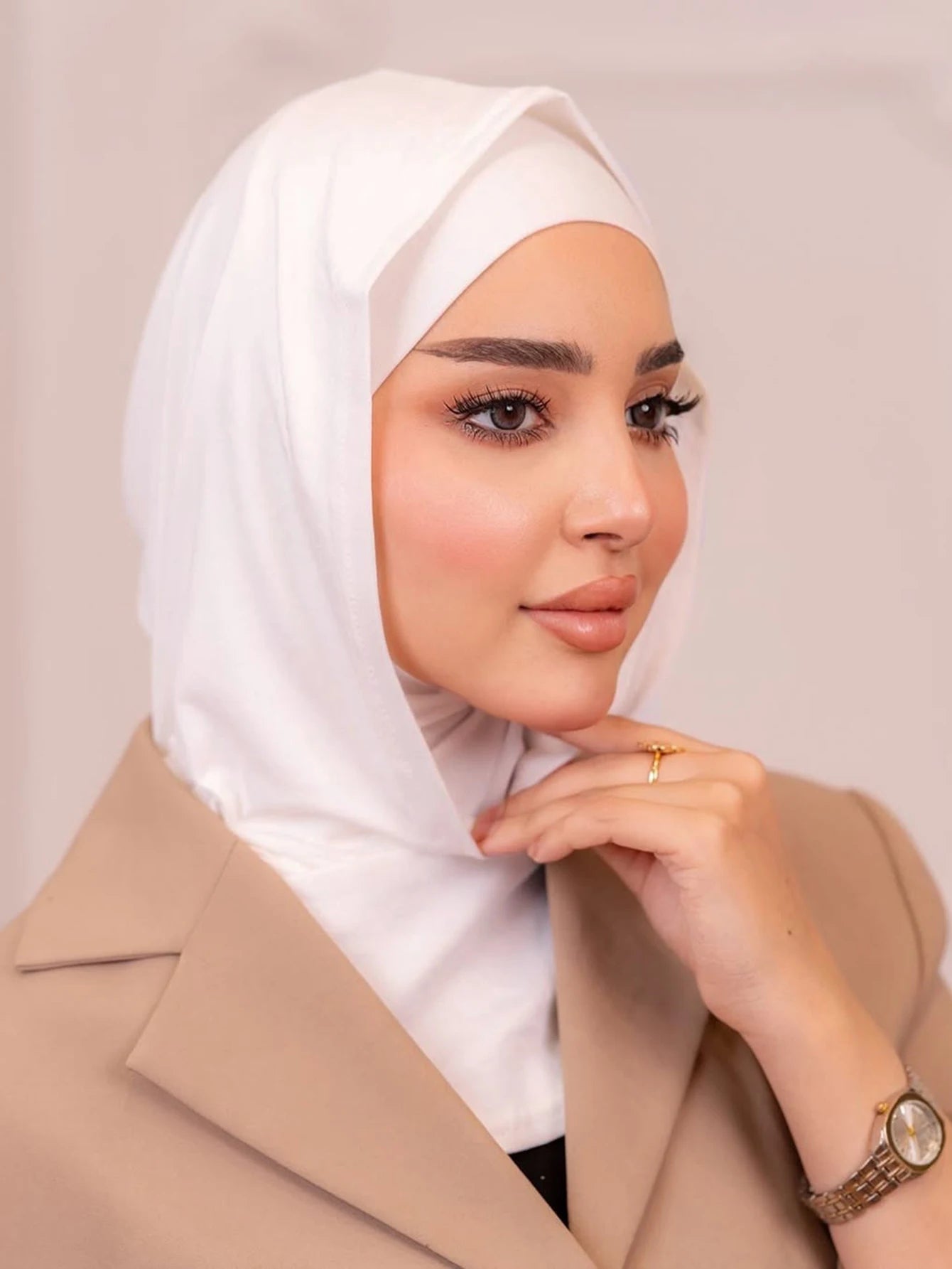 New Muslim Double Layer Under Cap Instant Hijab Inner Cap Islamic Turban Women Hijab Ramadan Elastic Turban Bandana Headband