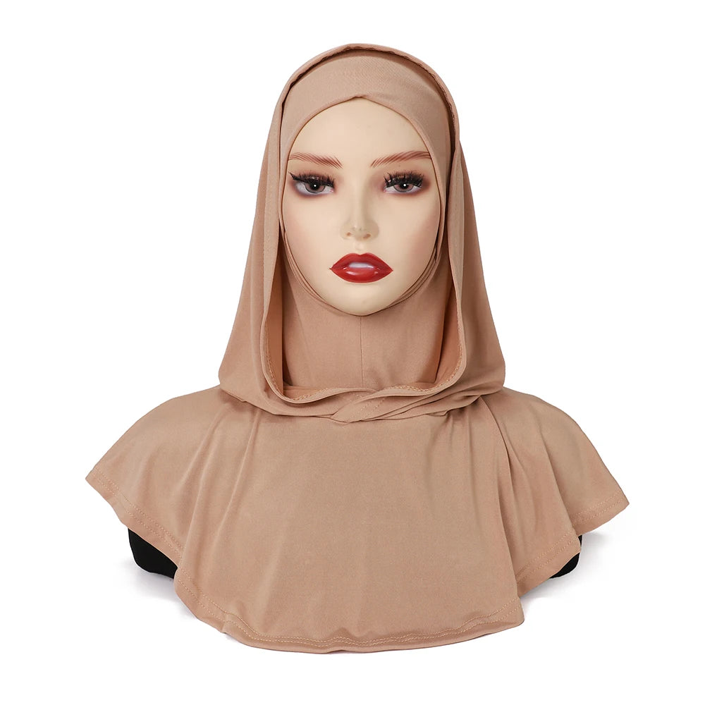 New Ready to Wear Hijab Muslim Undercap Jersey Instant Headscarf Islam Comfort Neck Covered Scarf Light Turban