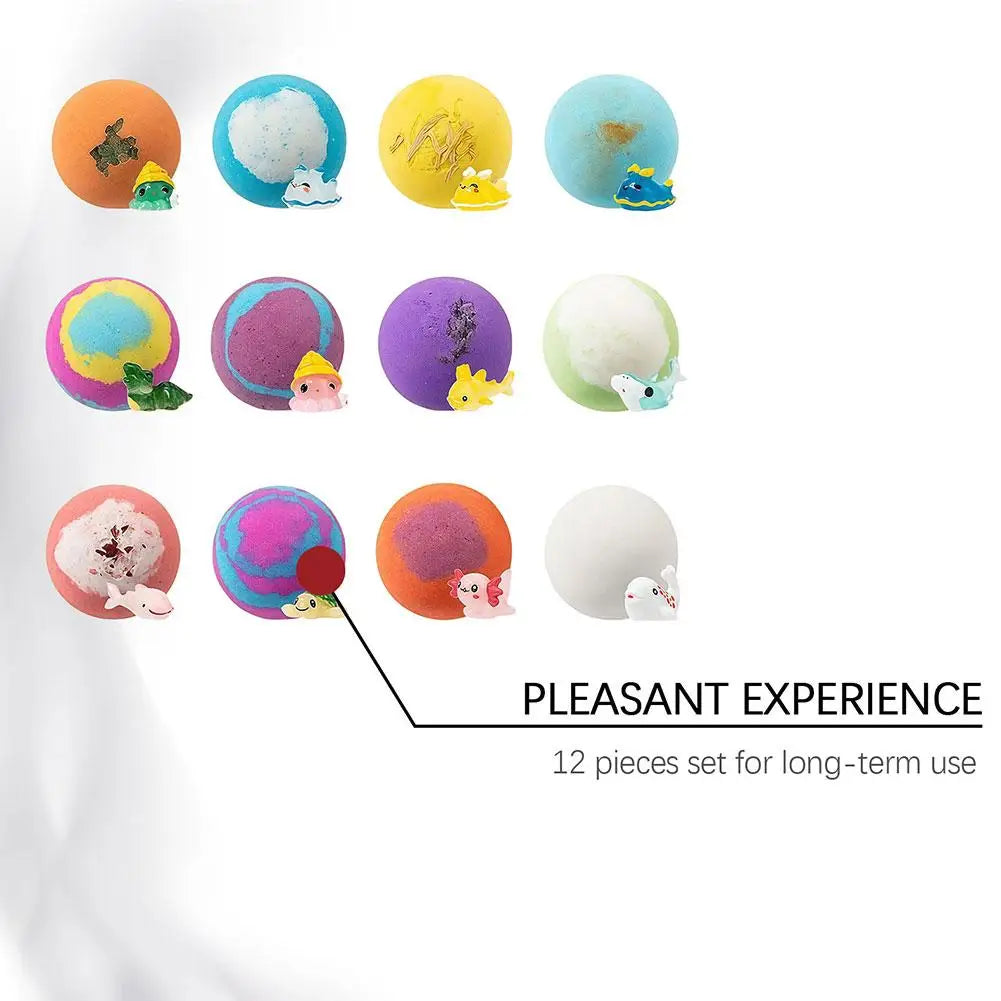 50gx12 Bath Bombs For Kids With Surprise Toys Inside For Kids Boys And Girls Holiday Bubble Bath With Cheerful Scent