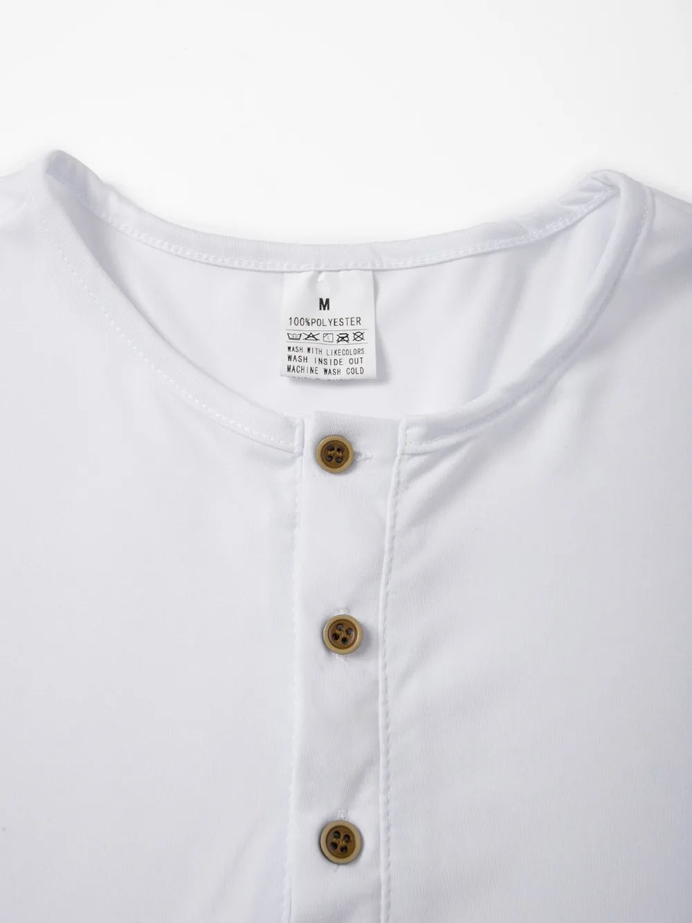 Men's T Shirt Autumn Button Long Sleeve Henley Neck T-Shirt Solid Color Casual Breathable Versatile Tops Fashion Slim T-Shirts
