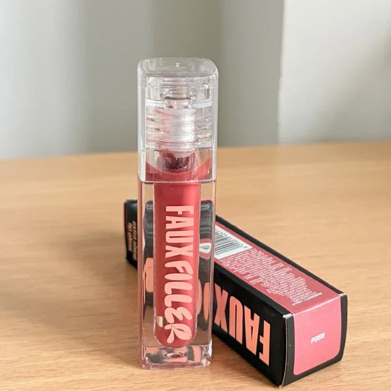 ROD Lipstick Makeup Non-Sticky Lip Gloss Hydrating Crystal Clear Lip Oil Plumping Moisturize Tinted Lipstick Natural Lip Makeup