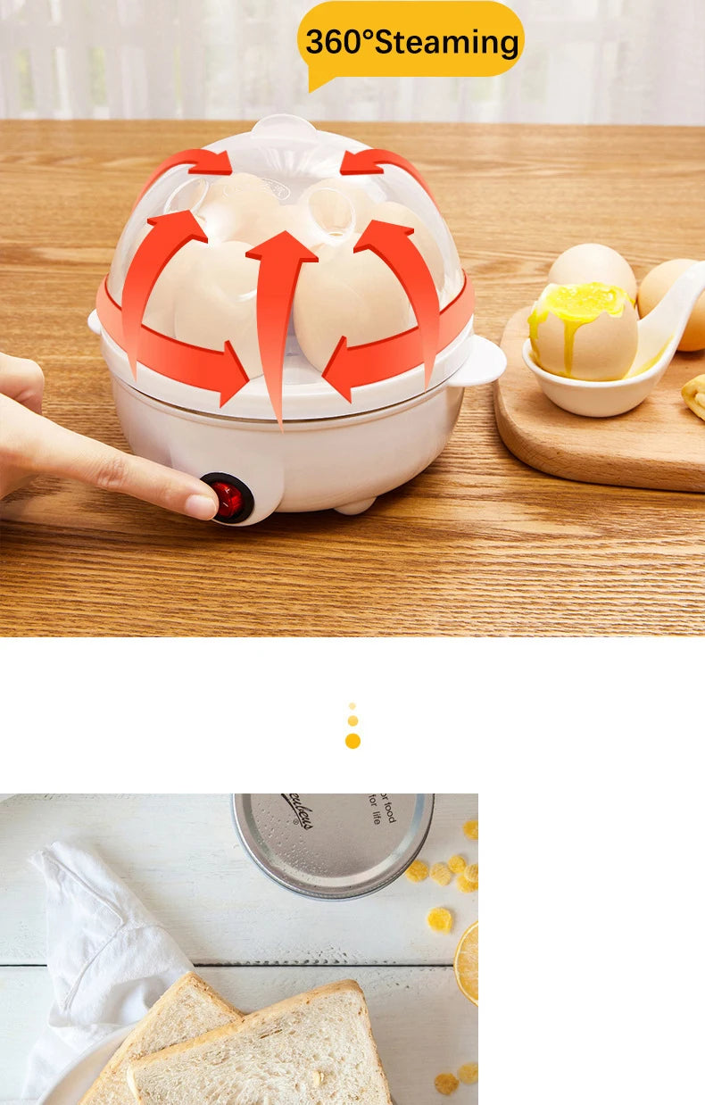 Multifunction Electric Egg Cooker Double Layers Egg Boiler Corn Milk Rapid Breakfast Cooking Egg Steamer Appliances Kitchen