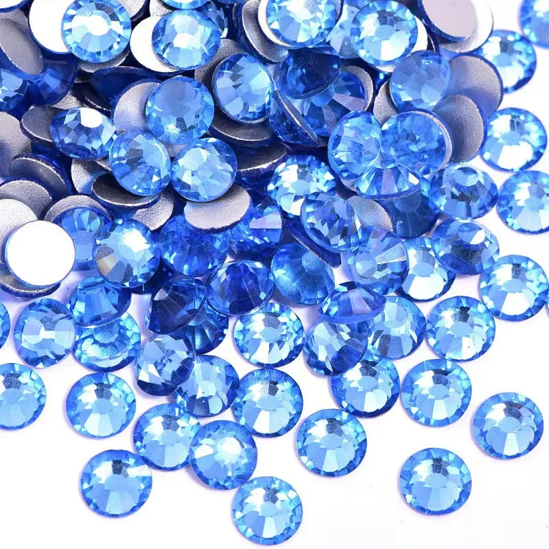 1440Pcs/Pack Flatback 3D Glass Swarovsky DIY Nails Rhinestones Art Decoration Shiny Crystal Stones Gems Manicure