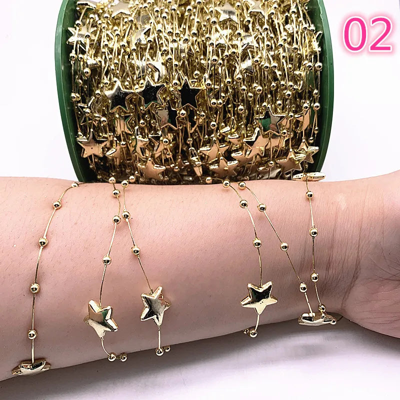 NEW 5yards Fishing Line Artificial Pearls Flower Beads Chain Garland Flowers Wedding Party Decoration Diy