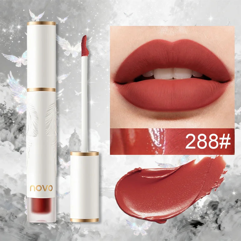 Matte Liquid Lipstick Makeup, Waterproof Non-fading Non-stick Cup, Smooth Misty Finish for Fuller Lips, Rich Color Rendering