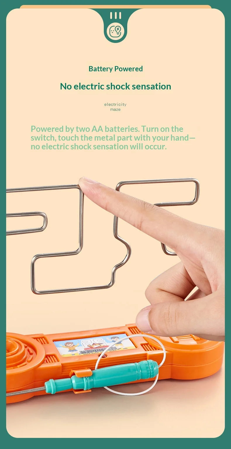 Kids Collison Electric Shock Toy Education Electric Touch Maze Game Party Funny Game Science Experiment Toys for Children Gift