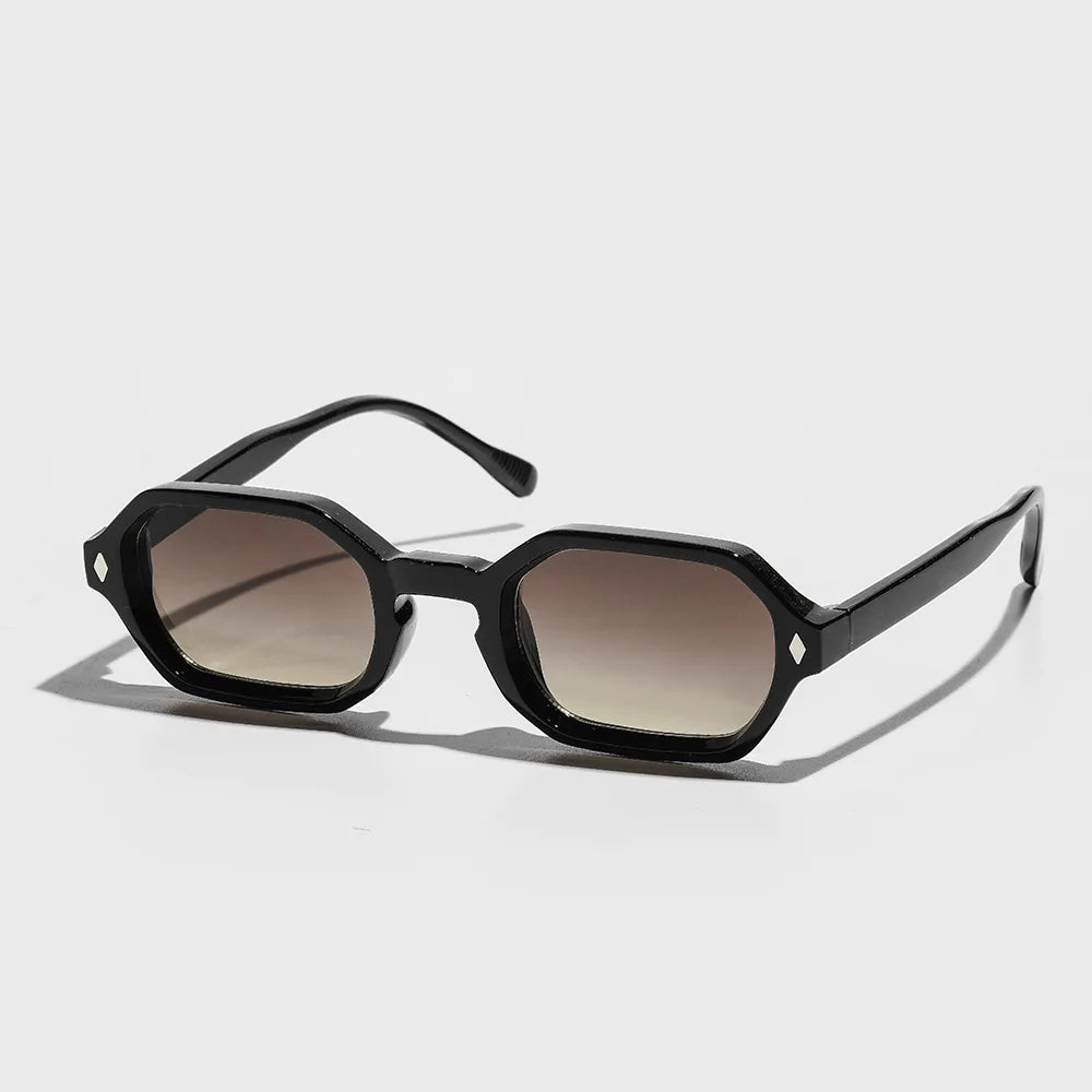Exquisite Small Square Frame Sunglasses Fashion Sturdy and Durable Party Gatherings Beach Travel UV400 Resistant Shades Glasses