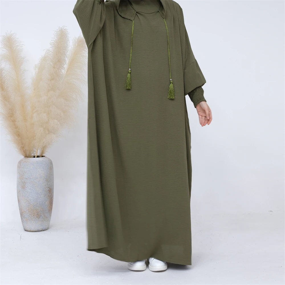 Ramadan Niqab Khimar Muslim Abaya Damen Dubai Turkey Islam Prayer Clothes Women Jilbab Modest Dress Kaftan Robe Femme Musulmane