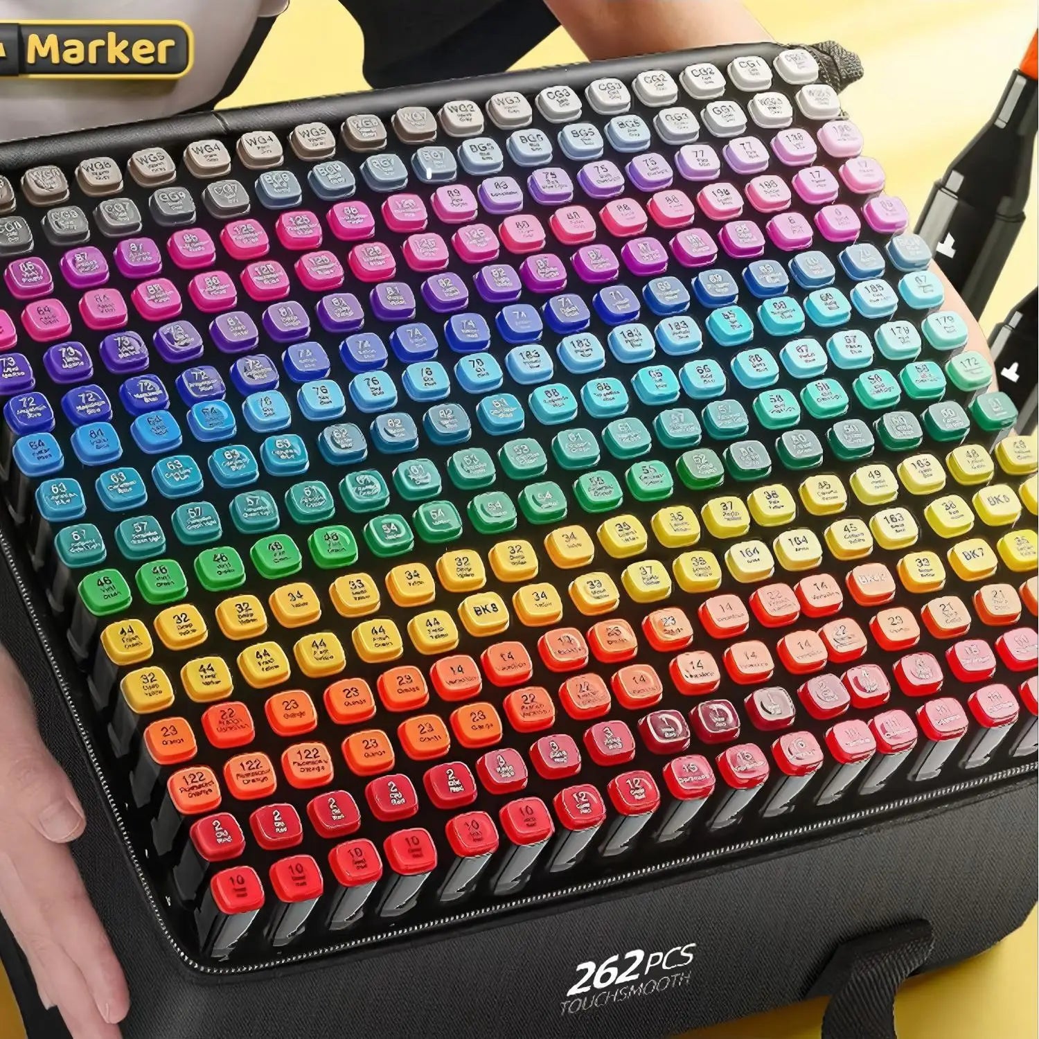 24-262 Colors Alcohol Drawing Markers Dual Tip Permanent Art Sketch Markers for Illustration School Supplied Christmas Gifts