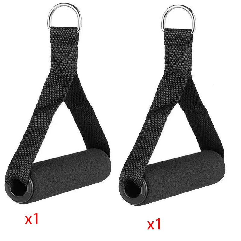 Fitness Equipment Accessories Resistance Bands Handles Anti-slip Grip Webbing Fitness Heavy Duty Cable Machine Workout Equipment