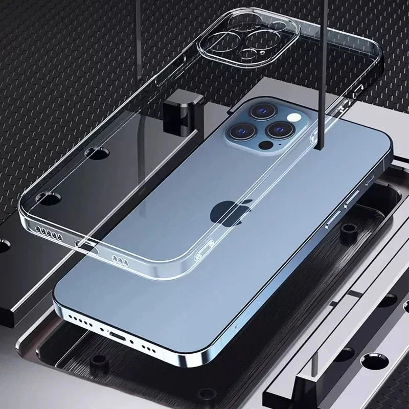 Clear Phone Case For iPhone 14 11 12 13 15 Pro Max Silicone Soft TPU Cover Case For iPhone 12 13 Mini 14 Plus 16 Plus Back Cover