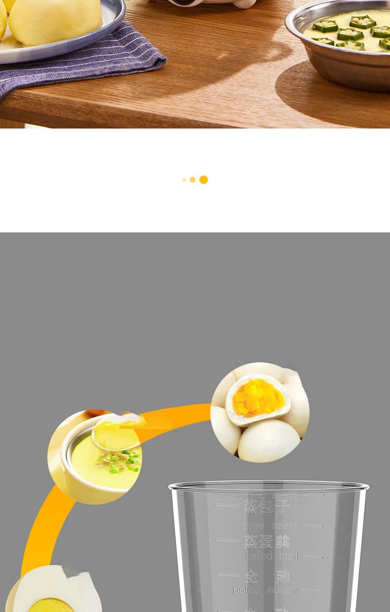 Multifunction Electric Egg Cooker Double Layers Egg Boiler Corn Milk Rapid Breakfast Cooking Egg Steamer Appliances Kitchen