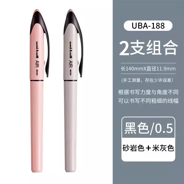 Japan Uniball Gel Pen AIR Straight Liquid Signature Pen UBA-188 Black Technology 0.5/0.7mm Free Writing School Supplies