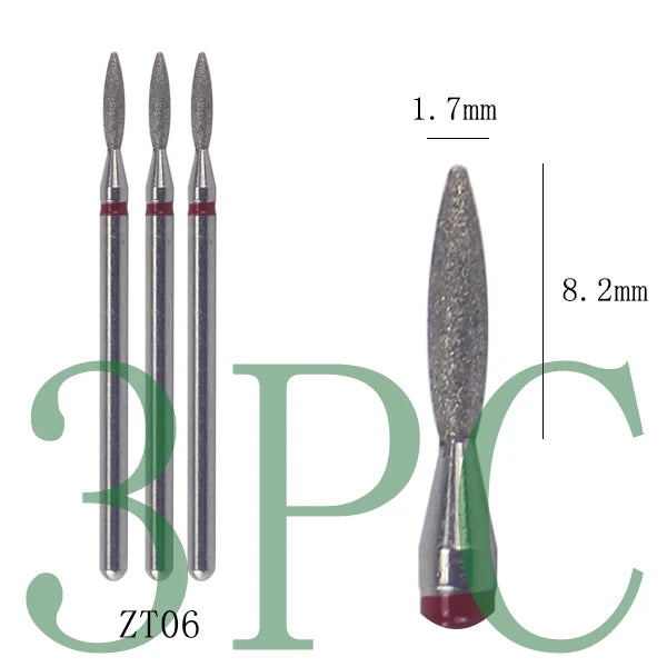 Diamond Nail Drill Bits, 3/32 Inch Cuticle Bit for Nail Drill,Drill Nails Manicure Pedicure Remover Tools for Acrylic Gel Nails