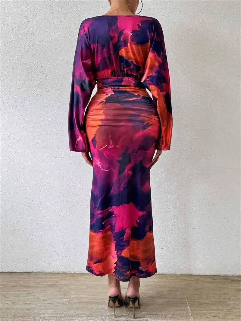 Women's Long Sleeve Dress European Style Batwing Sleeve Other Fabric Ladies Fashion Citywalk Dress Winter Collection
