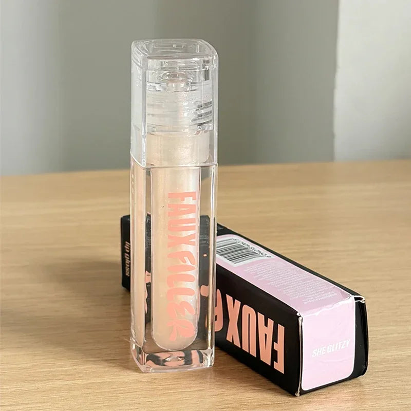 ROD Lipstick Makeup Non-Sticky Lip Gloss Hydrating Crystal Clear Lip Oil Plumping Moisturize Tinted Lipstick Natural Lip Makeup