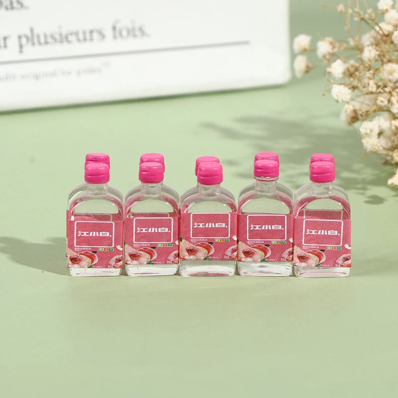 1 Set 1/12 Miniature Wine Bottles Dollhouse Kitchen Accessories - Mini Dolls House Living Room Accessories Beer Drink Bottles