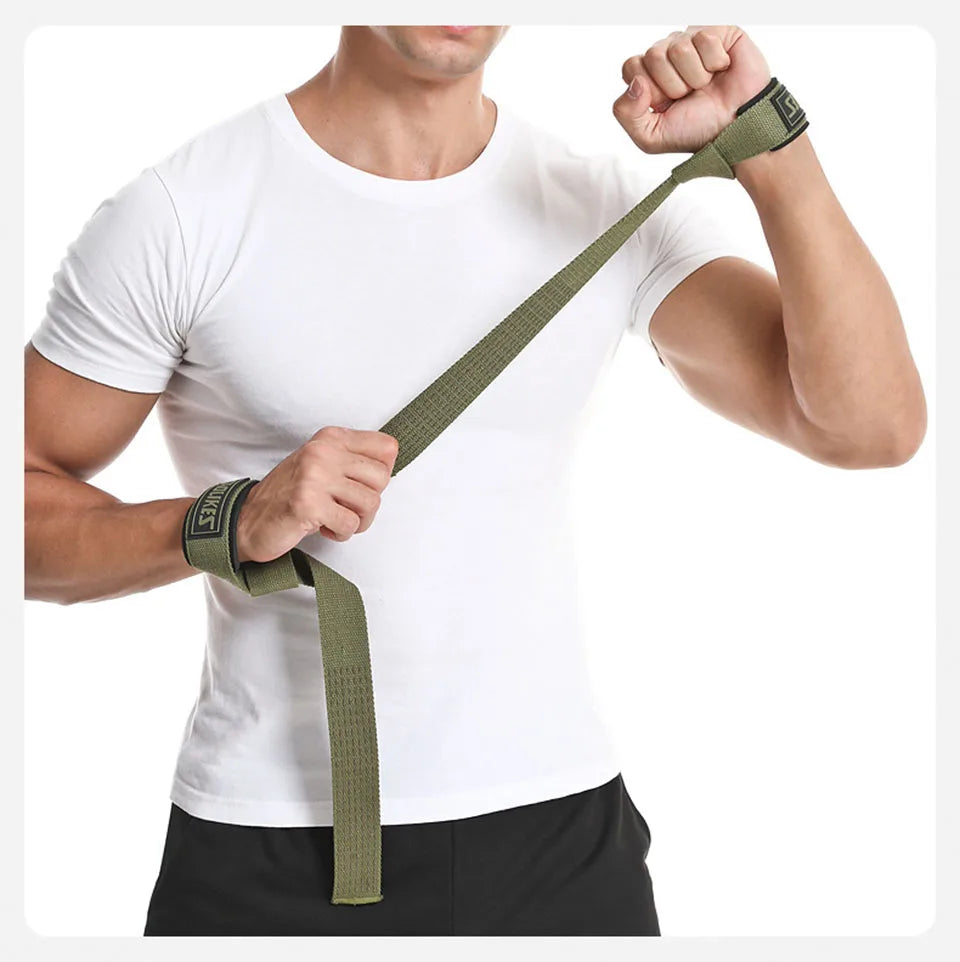 AOLIKES Weightlifting Wrist Straps Strength Training Adjustable Non-slip Gym Fitness Lifting Strap Wrist Support Grip Band