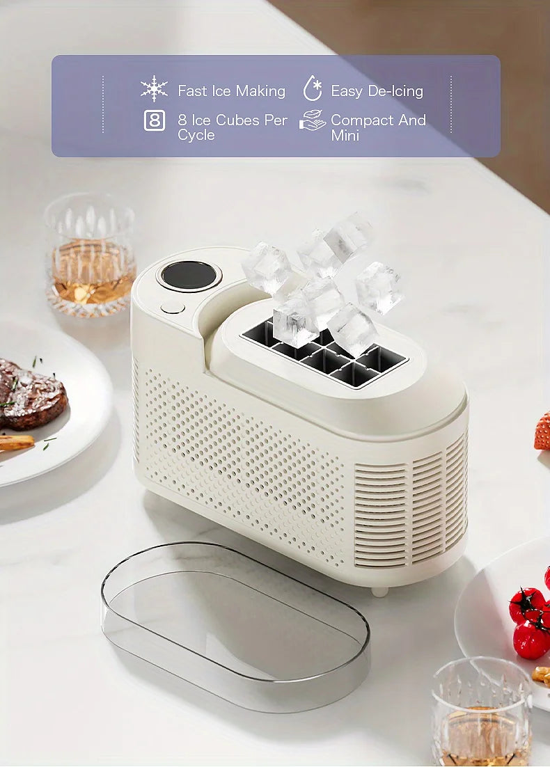 Mini Ice Maker Machine Portable Countertop Ice Cube Maker for Home Office Camping Car RV Small Ice Making Machine 12V 220V