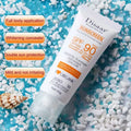 Facial Moisturizing Sunscreen SPF 90 Waterproof All-round UVA UVB Blue Light Resistance for Outdoor Sports Cycling Swimming