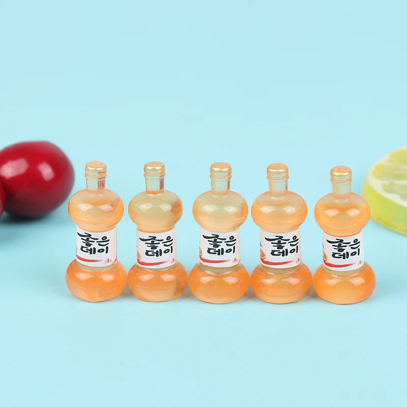 1 Set 1/12 Miniature Wine Bottles Dollhouse Kitchen Accessories - Mini Dolls House Living Room Accessories Beer Drink Bottles