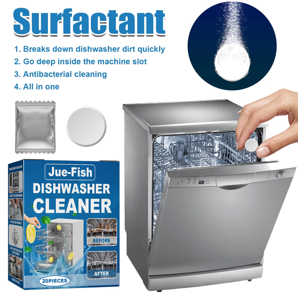 Dishwasher Cleaner Strong Oil Stain Removal Descaling Detergent Tablets Kitchen Cleaning Tools for Dishwasher Washing Machine