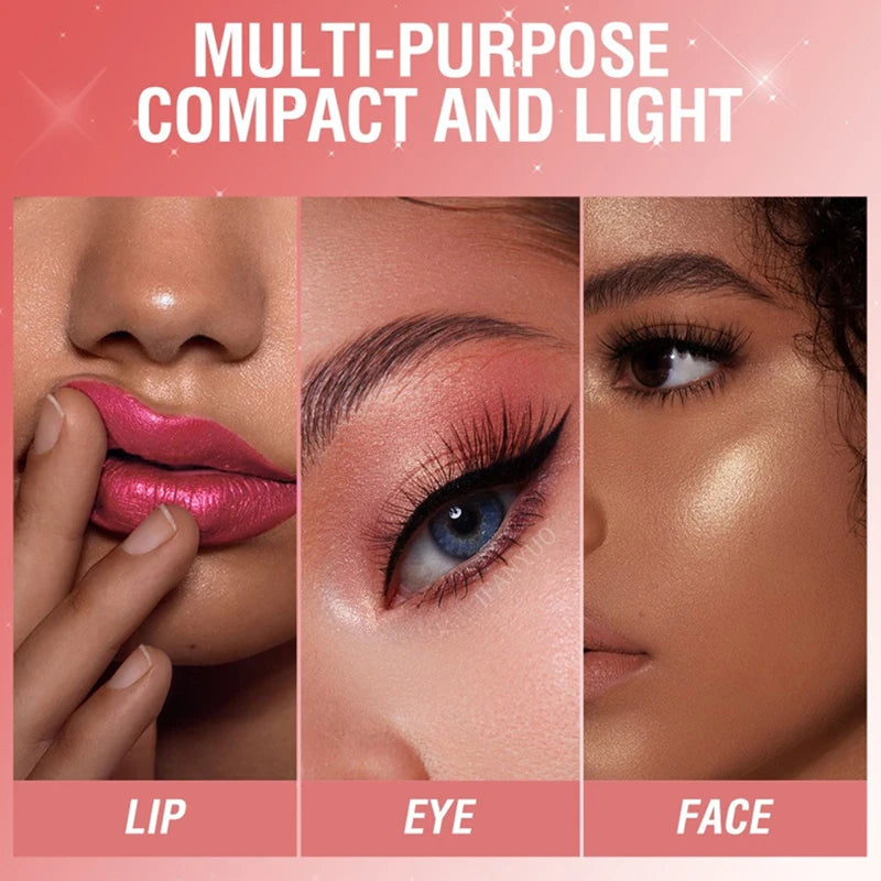 10 Colors 3 in 1 Pearlescent Lipstick Long Lasting Moisturizing Sparkling Quicksand Gold Lip Gloss Pearl Shimmer Sexy Lip Makeup