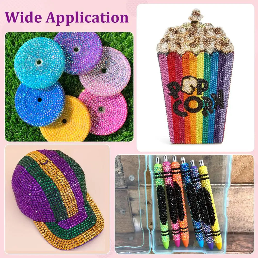 1Box/1Set Hot Selling Flash Nail Rhinestones Bedazzling Kit 3mm Multi-style Colorful Resin Nail Diamond Jewelry DIY Nails Parts