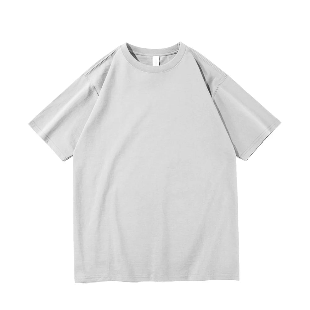 T Shirt For Men Summer Cotton Tops Loose Short-sleeved Casual Basic Shirt O Neck Solid Color Oversize T-shirt