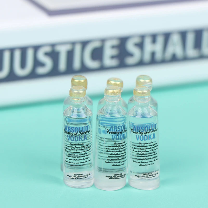 1 Set 1/12 Miniature Wine Bottles Dollhouse Kitchen Accessories - Mini Dolls House Living Room Accessories Beer Drink Bottles