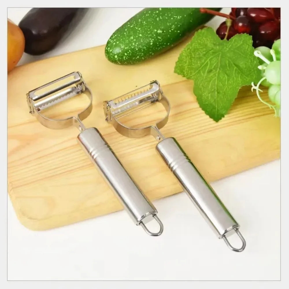 Kitchen Vegetable Peeler Stainless Steel Melon Planer Double-Head Peeler Household Multiple-Function Fruit And Vegetable Peeler