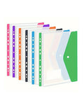 6 pcs Plastic envelope with adhesive snaps & 11 holes file folder expansion bag for 2/3/4 ring file bag and A4 school bag file b