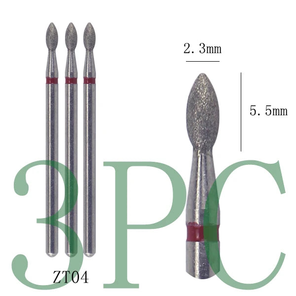 Diamond Nail Drill Bits, 3/32 Inch Cuticle Bit for Nail Drill,Drill Nails Manicure Pedicure Remover Tools for Acrylic Gel Nails