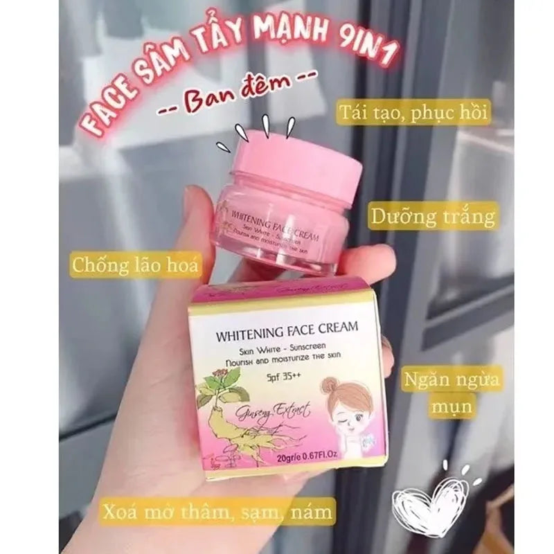 Brightening Skin White Sunscreen Moisturize Removing Freckles Dark Spots Younger Smoother Skin 20g Kem Face Sam Tay Manh